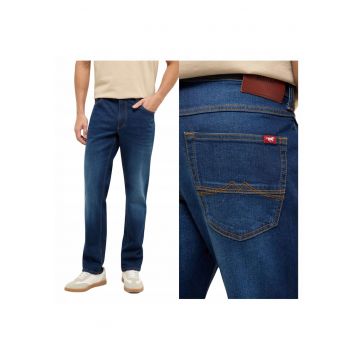 Blugi Barbati -  Washington Straight - Straight Fit - Talie Medie - 5 Buzunare - Fermoar - Lungi - Bumbac - Albastru - Albastru