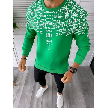 Bluza barbati verde cu imprimeu K413 15-4.1