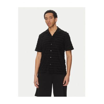 Camasa barbati  culoare negru - din bumbac