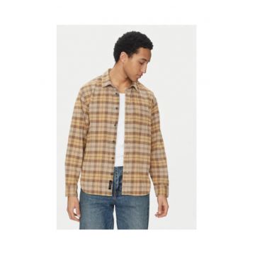 Camasa pentru barbati -  bumbac - bej/maro -