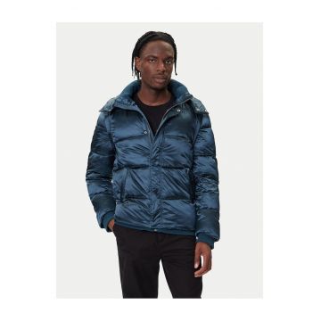 Geaca de iarna barbati  albastru - fabricata din materiale de calitate -