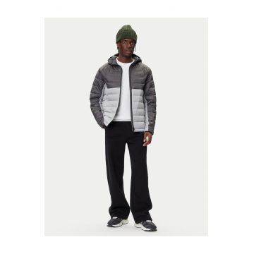 Geaca de puf barbati  gri - fabricata din material usor -