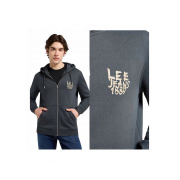 Hanorac Barbati -  Elevated ESS - Regular Fit - Cu Gluga - 2 Buzunare - Maneci Lungi - Bumbac - Cu Fermoar - S INTL - Negru