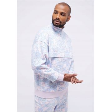 Hanorac Barbati -  Franklin AOP Collab - Regular Fit - Z zamkiem błyskawicznym - 2 Buzunare - Maneci Lungi - Bumbac - Cu Fermoar - M INTL - Multicolor