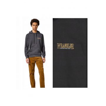 Hanorac Barbati -  Hoodie - Regular Fit - Cu Gluga - 1 Buzunar - Maneci Lungi - Bumbac - Fara Inchidere - S INTL - Negru