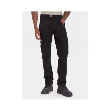 Pantaloni barbati -  207377400 - Bumbac - Negru - Negru