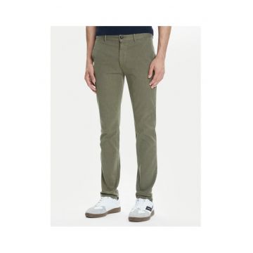 Pantaloni barbati  chinos - verde - bumbac