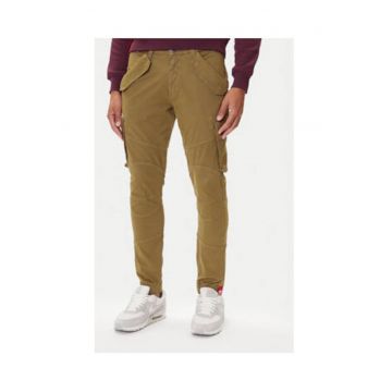 Pantaloni pentru barbati -  bumbac/elastan - kaki -