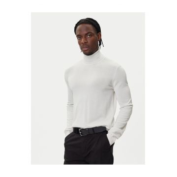 Pulover barbati  ecru - cu guler inalt
