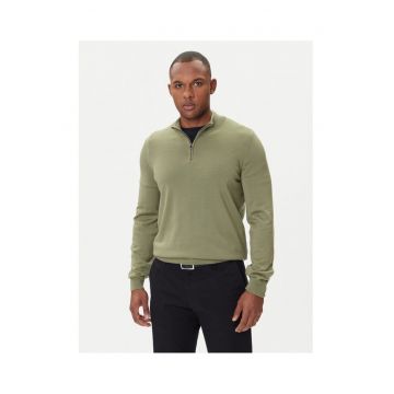 Pulover barbati  verde - cu guler