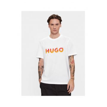 Tricou barbati  alb/rosu - bumbac