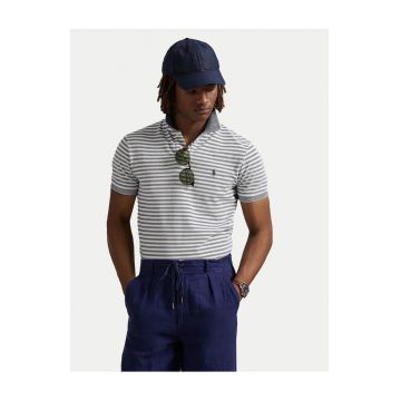 Tricou barbati  albastru/alb - bumbac