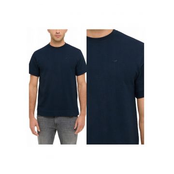 Tricou Barbati -  Allentown - Regular Fit - Maneca Scurta - Decolteu Rotund - Cu Logo - Bumbac - Design Clasic - M INTL - Albastru