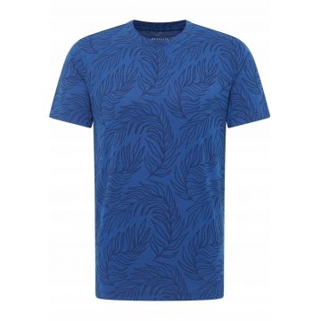 Tricou Barbati -  Austin - Regular Fit - Maneca Scurta - Decolteu Rotund - Cu Logo - Bumbac - Design Clasic - M INTL - Albastru