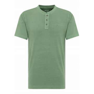 Tricou Barbati -  Austin - Regular Fit - Maneca Scurta - Decolteu Rotund - Cu Logo - Bumbac - Design Clasic - Verde