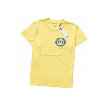 Tricou barbati -  Emblem - galben - bumbac - marimea