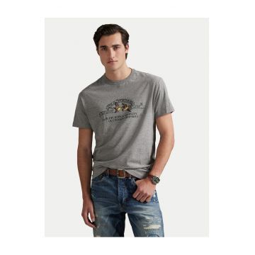 Tricou barbati  gri - din material bumbac