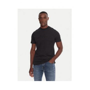 Tricou barbati -  negru - 100% bumbac organic -