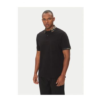 Tricou barbati  negru - bumbac - polo
