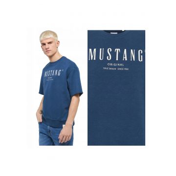 Tricouri Barbati -  Ben Crewneck - Regular Fit - Cu Logo - Maneci Scurte - Clasic Design - Bumbac - Decolteu Rotund - M INTL - Albastru