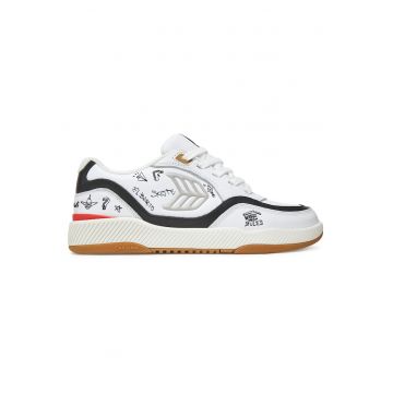 Adidasi barbati  model White Simpsons - piele naturala - alb