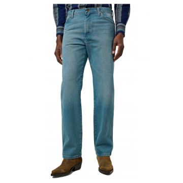 Blugi Barbati -  13MWZ - Straight Fit - Talie Medie - 5 Buzunare - Fermoar - Lungi - Bumbac - Albastru - Albastru