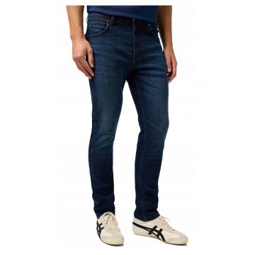 Blugi Barbati -  19 Series - Slim Fit - Talie Joasa - 5 Buzunare - Fermoar - Lungi - Bumbac - W30-L34 US - Albastru