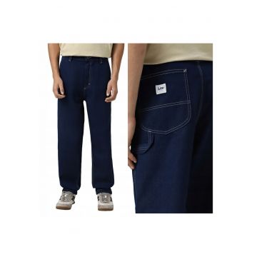 Blugi Barbati -  Carpenter - Loose Fit - Talie Joasa - 5 Buzunare - Fermoar - Lungi - Bumbac - W34-L32 US - Albastru