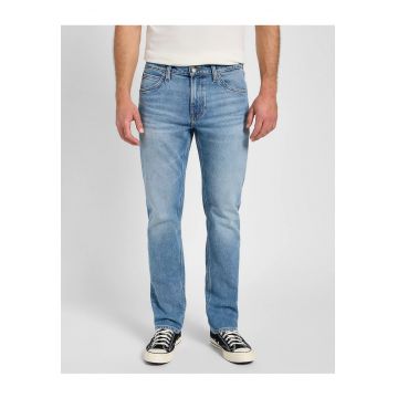 Blugi Barbati -  Daren Zip Fly - Straight Fit - Talie Joasa - 5 Buzunare - Fermoar - Lungi - Bumbac - W32-L36 US - Albastru