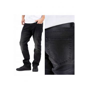Blugi Barbati -  Felix - Straight Fit - Talie Medie - 5 Buzunare - Fermoar - Lungi - Bumbac - W31-L32 US - Negru