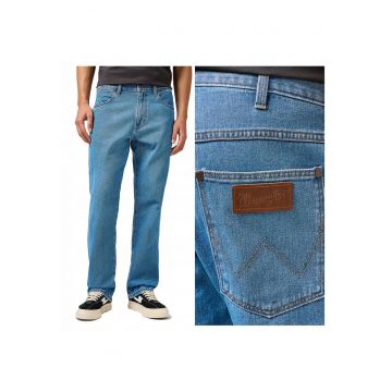 Blugi Barbati -  Frontier - Straight Fit - Talie Medie - 5 Buzunare - Fermoar - Lungi - Bumbac - W32-L30 US - Albastru