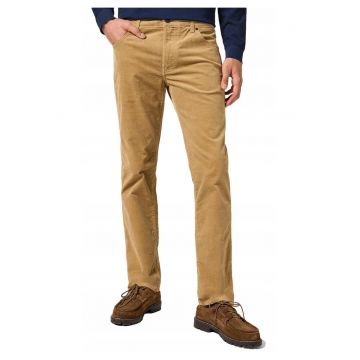 Blugi Barbati -  Greensboro - Straight Fit - Talie Joasa - 5 Buzunare - Fermoar - Lungi - Bumbac - W32-L34 US - Maro