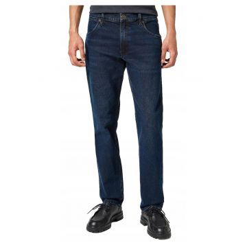 Blugi Barbati -  Greensboro - Straight Fit - Talie Joasa - 5 Buzunare - Fermoar - Lungi - Bumbac - W38-L34 US - Albastru