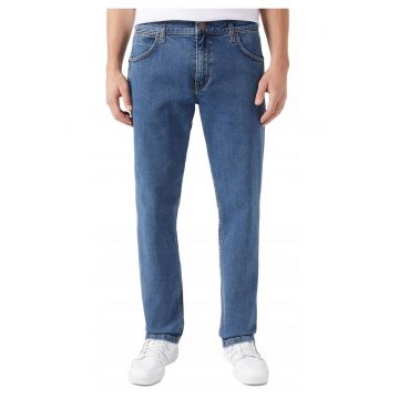 Blugi Barbati -  Greensboro - Straight Fit - Talie Medie - 5 Buzunare - Fermoar - Lungi - Bumbac - W30-L34 US - Albastru