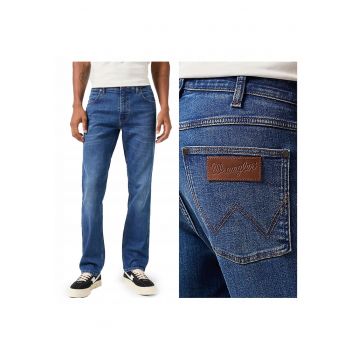 Blugi Barbati -  Greensboro - Straight Fit - Talie Medie - 5 Buzunare - Fermoar - Lungi - Bumbac - W30-L34 US - Albastru