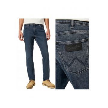 Blugi Barbati -  Greensboro - Straight Fit - Talie Medie - 5 Buzunare - Fermoar - Lungi - Bumbac - W31-L34 US - Albastru