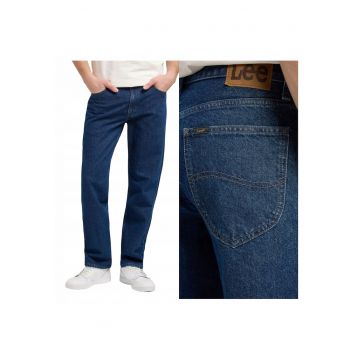 Blugi Barbati -  Haden - Slim Fit - Talie Medie - 5 Buzunare - Fermoar - Lungi - Bumbac - Albastru - Albastru