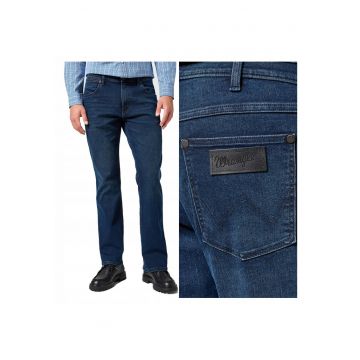 Blugi Barbati -  Horizon - Straight Fit - Talie Medie - 5 Buzunare - Fermoar - Lungi - Bumbac - W30-L32 US - Albastru