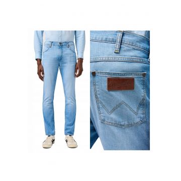 Blugi Barbati -  Larston - Slim Fit - Talie Joasa - 5 Buzunare - Fermoar - Lungi - Bumbac - W30-L32 US - Albastru