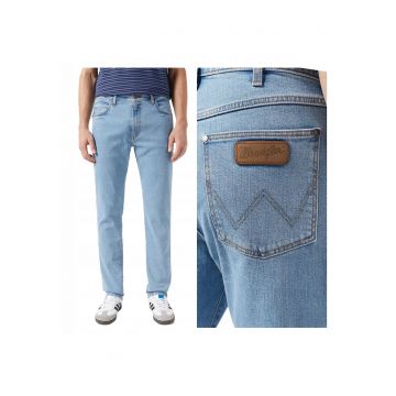 Blugi Barbati -  Larston - Slim Fit - Talie Medie - 5 Buzunare - Fermoar - Lungi - Bumbac - W31-L34 US - Albastru