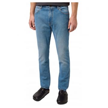 Blugi Barbati -  Larston - Straight Fit - Talie Medie - 5 Buzunare - Fermoar - Lungi - Bumbac - W30-L32 US - Albastru