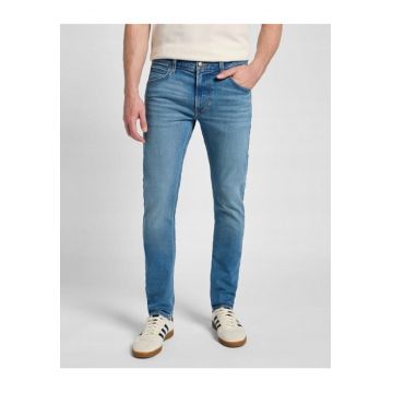 Blugi Barbati -  Luke - Slim Fit - Talie Medie - 5 Buzunare - Fermoar - Lungi - Bumbac - W30-L34 US - Albastru