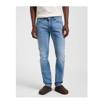 Blugi Barbati -  Luke - Slim Fit - Talie Medie - 5 Buzunare - Fermoar - Lungi - Bumbac - W31-L34 US - Albastru