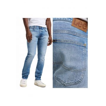 Blugi Barbati -  Luke - Slim Fit - Talie Medie - 5 Buzunare - Fermoar - Lungi - Bumbac - W36-L34 US - Albastru