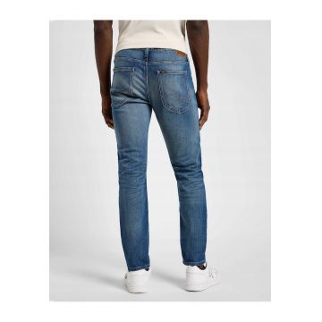 Blugi Barbati -  Luke - Slim Fit - Talie Medie - 5 Buzunare - Fermoar - Lungi - Bumbac - W36-L34 US - Albastru