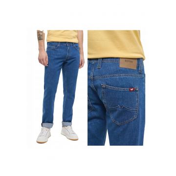 Blugi Barbati -  Oregon Tapered - Slim Fit - Talie Joasa - 5 Buzunare - Fermoar - Lungi - Bumbac - W34-L32 US - Albastru