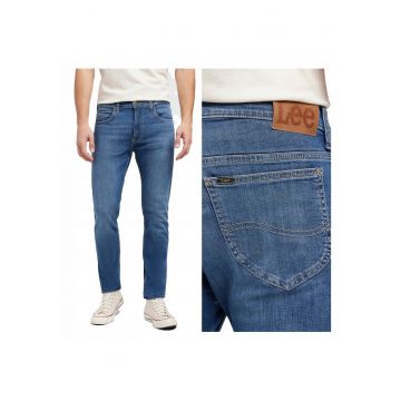 Blugi Barbati -  Rider - Slim Fit - Talie Medie - 5 Buzunare - Fermoar - Lungi - Bumbac - W33-L34 US - Albastru