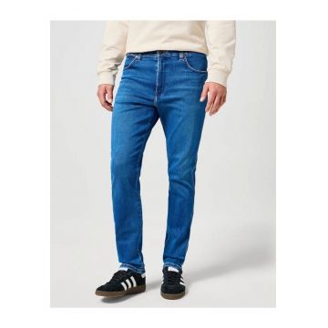 Blugi Barbati -  River - Slim Fit - Talie Medie - 5 Buzunare - Fermoar - Lungi - Bumbac - W30-L32 US - Albastru