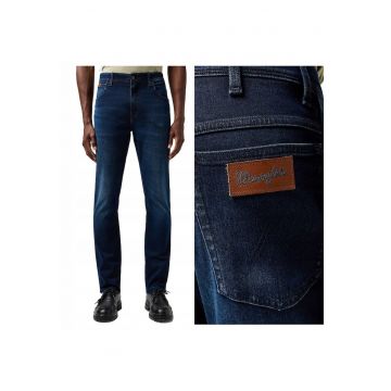 Blugi Barbati -  Texas Slim Jeans - Slim Fit - Talie Medie - 5 Buzunare - Fermoar - Lungi - Bumbac - W30-L32 US - Albastru