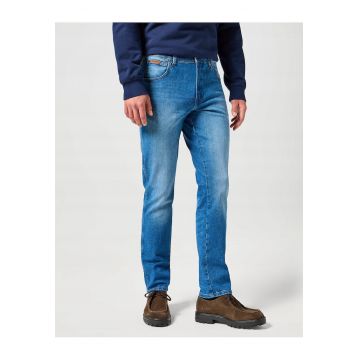 Blugi Barbati -  Texas Slim - Slim Fit - Talie Inalta - 5 Buzunare - Fermoar - Lungi - Bumbac - W31-L34 US - Albastru